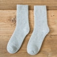thumbnail image 1 of Dyfzdhu Womens Socks Autumn Winter Plus Velvet Padded Thermal Towel Socks Solid Color Ladies Long Cotton Socks, 1 of 6