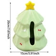 thumbnail image 2 of Festive Christmas Tree Design Ceramic Tissue Cover Desktop Ornament for Living Room Party Home, 2 of 6