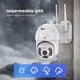 thumbnail image 4 of Pampas PT1 Cámaras secretas de Seguridad interiores / exteriores, Wifi y conexión por cable, 2MP 1080P, Control App, Impermeable a la lluvia, Seguimiento móvil, llamada de voz, alarma de Seguridad, 4 of 7