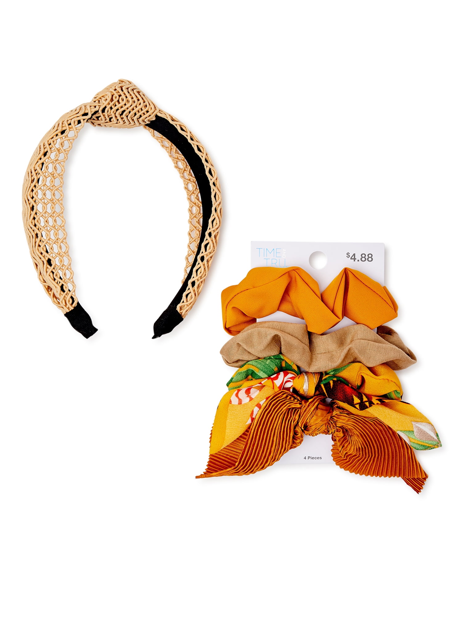 Orange Droid Knot Headband & Scrunchie Set Handmade