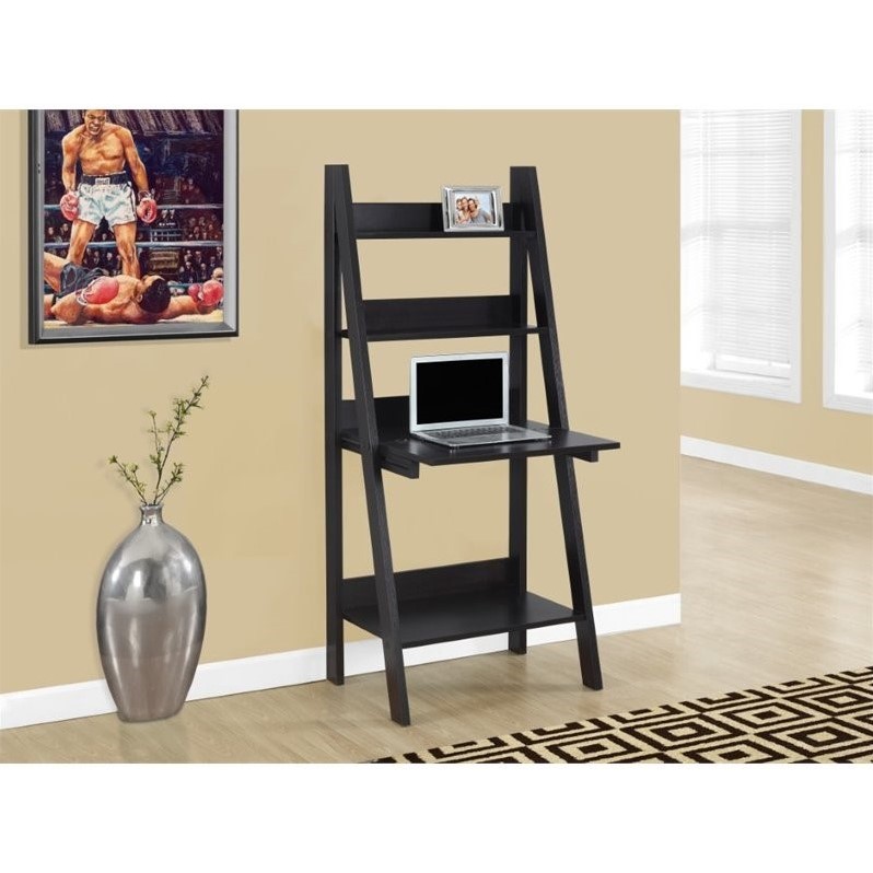 Scranton & Co Modern Small Space Ladder Style Home Office Computer Desk