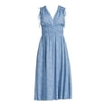 thumbnail image 6 of Time and Tru Women's Sleeveless Tie Shoulder Midi Dress, Sizes XS-XXXL, 6 of 6