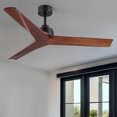 thumbnail image 2 of 52-Inch Matte Black Ceiling Fan for Medium-Sized Rooms (12x12 to 14x14 ft.) with Remote-Controlled Fan Speed & Energy-Efficient DC Motor - ETL Certified, 2 of 9