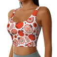 thumbnail image 2 of Daiia Hand Drawn Tomatoes Printed Women's Sports Bra, Breathable Activewear Bra with U-Back Design and Removable Pads, Comfortable and Supportive for Yoga, Workout-Small, 2 of 8