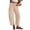 Khaki, variant on Women's Corduroy Wide Leg Pants with Elastic Waist Comfortable Barrel Leg Design Casual Trousers Featuring Pockets