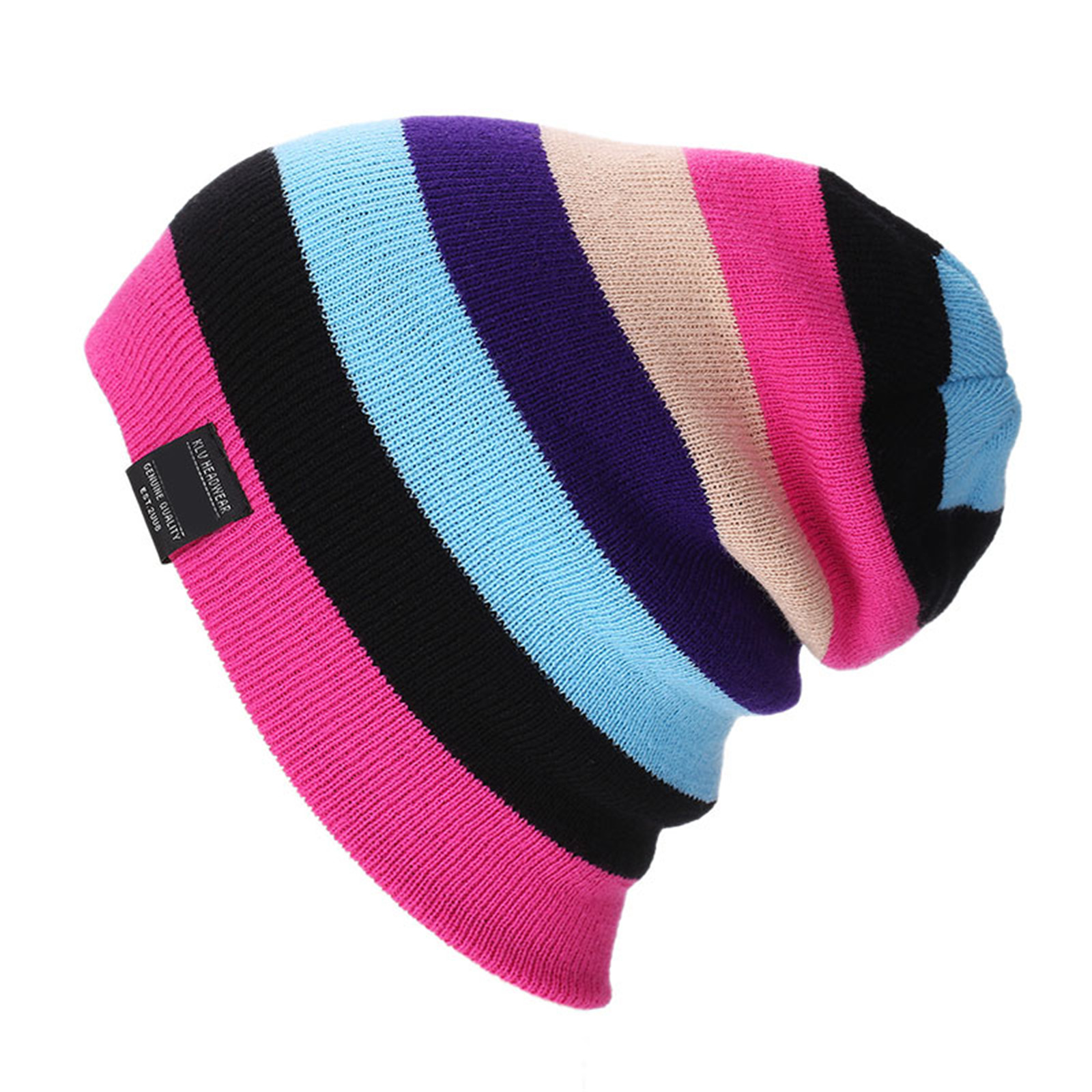 Generic Rainbow Slouchy Baggy Beanie 