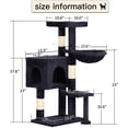 thumbnail image 7 of BestPet Cat Tree 37" Tall Cat Tower Kitten with Scratching Posts and Perches Indoor Activity Center for Cats (Dark Gray), 7 of 7