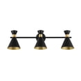 thumbnail image 4 of Elroy 30.5" 3-Light Iron Retro Contemporary LED Track Light , Black/Gold, 4 of 7