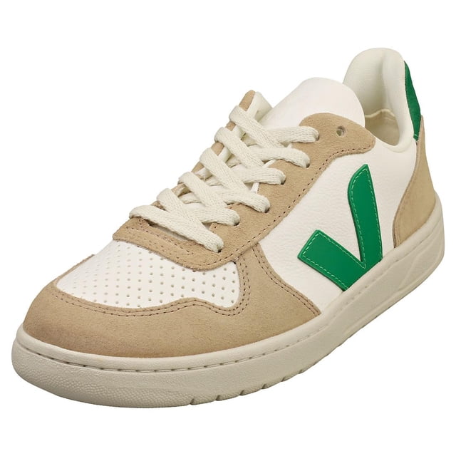 Tenis Veja V-10 para mujer, piel sin cromo, extra blanca 8