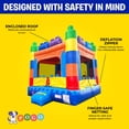 thumbnail image 5 of Pogo Crossover Inflatable Bounce House, Building Block Kids Jumper, No Blower, 5 of 8