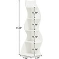 thumbnail image 2 of Tribesigns Corner Shelf, Modern 5-Tier Corner Bookshelf, Stylish Corner Bookcase Plant Stand (White), 2 of 8