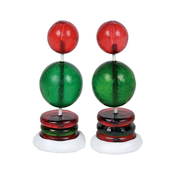 Department 56 Snow Village Candy Corner Topiaries Accessory Figurine 6001718 New