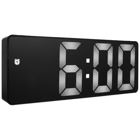 UPKOCH Giant Digital Alarm Clock 1Pack Rectangular Black For Bedrooms With Large Numbers