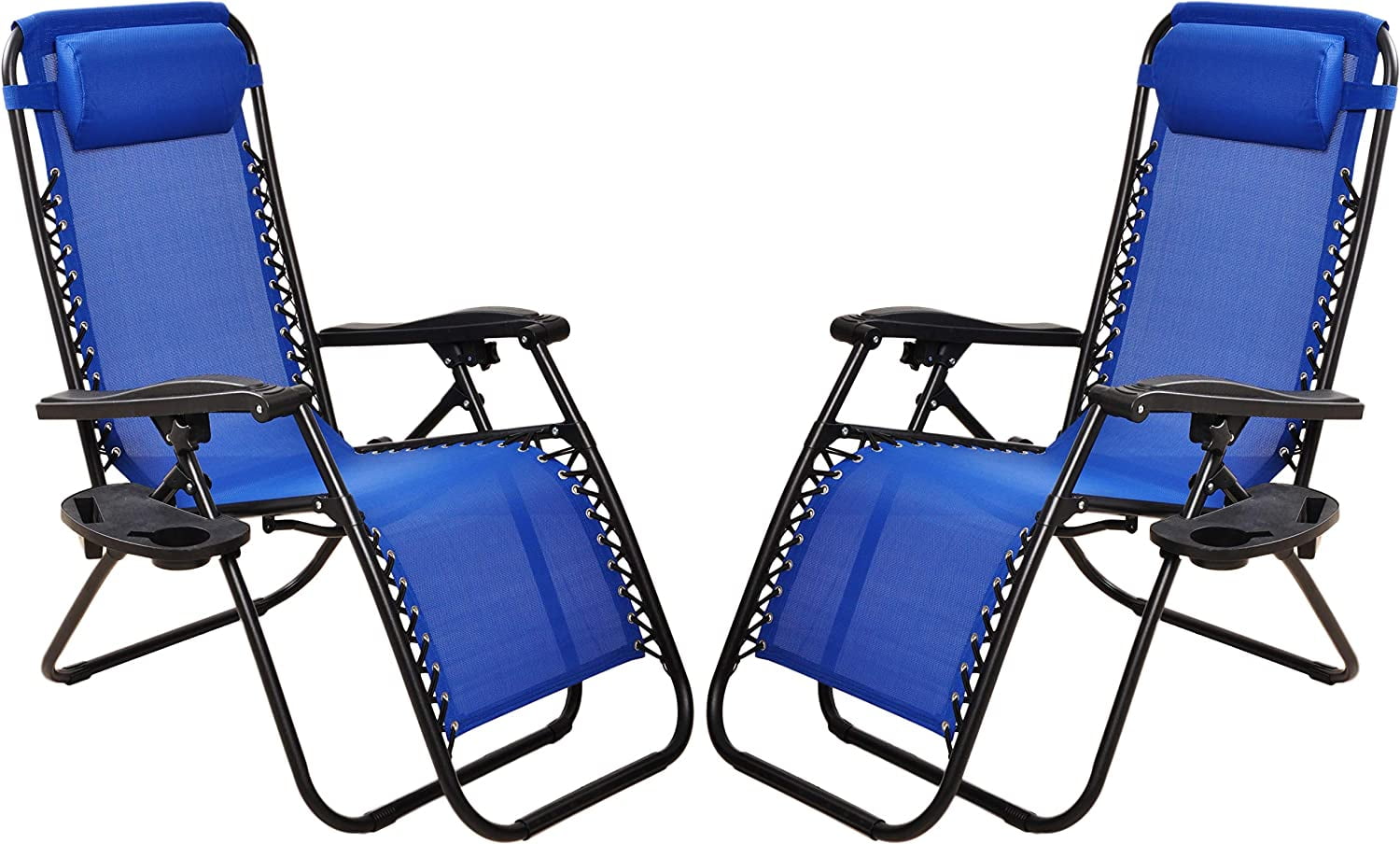 YIGOU Adjustable Zero Gravity Lounge Chair Recliners for Patio, Blue, 2