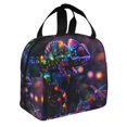 thumbnail image 2 of Disketp Glowing Chameleon Fantasy Art for Insulated Lunch Bag for Women and Men, Perfect for Work, Hiking, Picnic, 2 of 8
