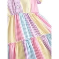 thumbnail image 4 of Cute Colorblock Shirt Short Sleeve Multicolor Toddler Girl Dresses (Girls'), 4 of 5