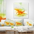 thumbnail image 4 of Designart Yellow Red Flower with Color Splashes - Floral Throw Pillow - 18x18, 4 of 5