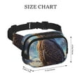 thumbnail image 4 of Gaeub Sac Banane Imprimé Aigle Chauve Ciel Nocturne avec Bandoulière Réglable, Sac de Taille Double Couche Carré, pour Exercice Course Voyage Randonnée, 4 of 9