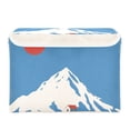 thumbnail image 7 of Yayeee Collapsible Cube Storage Bin with Lid Fabric Closet Decorative Basket with Handles, Snow Mountain, 7 of 7