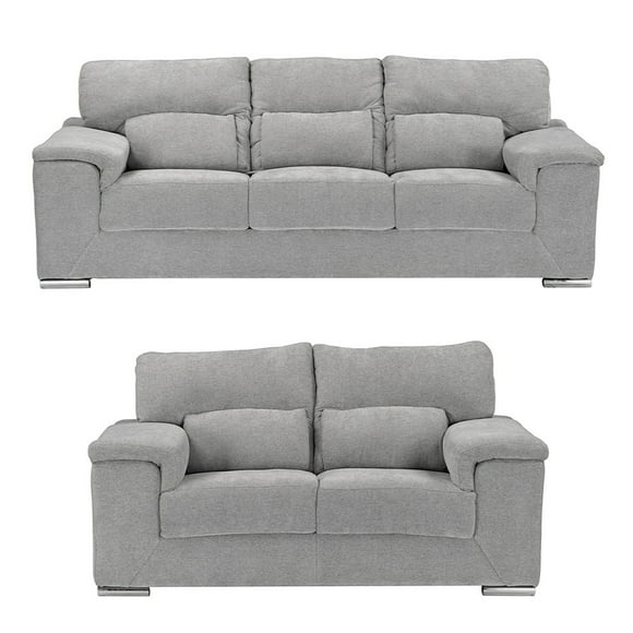 Sala 3-2 Kaizen 2 Piezas ( Sofá, Love Seat ) Gris para Sala