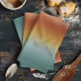 thumbnail image 6 of Orange Yellow Green Ombre Kitchen Towels Set of 2, Water Absorbent Dish Towel, Modern Art Aesthetics Abstract Decorative Hand Towels - Quick Drying Cloth for Cooking Baking, 18x28 Inch, 6 of 8