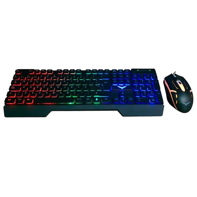 Kit Teclado y Mouse NACEB NA-0951 Alambrico Retroiluminado Negro FALLEN