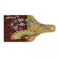 thumbnail image 1 of Floral Cutting Board, Composition of Burgeoning Sakura Blooms Japanese Garden Art, Decorative Tempered Glass Cutting and Serving Board, Wine Bottle Shape, Pale Pink Marigold, by Ambesonne, 1 of 1