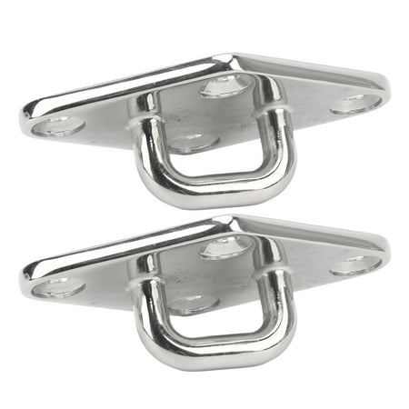 

2024 2 Pcs Ceiling Hook Pad 316 Stainless Steel Eye Plate Top Mount Hanger Hook for Marine