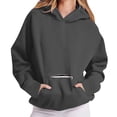 thumbnail image 4 of Womens Hoodies Oversized Sweatshirt Cozy Sweaters Basic Pullover Shirts Large Kangaroo Pocket Casua Fall Outfits, 4 of 7