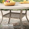 thumbnail image 4 of VOXBIN 5 Pieces Patio Dining Set - 40.7" Round Metal Table and 4 Swivel Chairs, Sandshell Table and Sandshell Chairs, 4 of 9