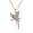 Rose Gold, variant on Rose Gold Platinum Plated Necklace Pendant Tinkerbell Wings Fairy 20" B333-Rose Gold