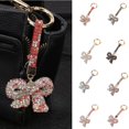 thumbnail image 4 of Rhinestone Bling lindo llavero Fob teléfono móvil bolso monedero encanto Bowknot 3 # Hugo llavero, 4 of 9