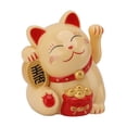 thumbnail image 2 of Adorno decorativo de gato de la suerte con brazo eléctrico de 5,5 pulgadas, de plástico, para cajero, MLY11020-2, amarillo, 2 of 14
