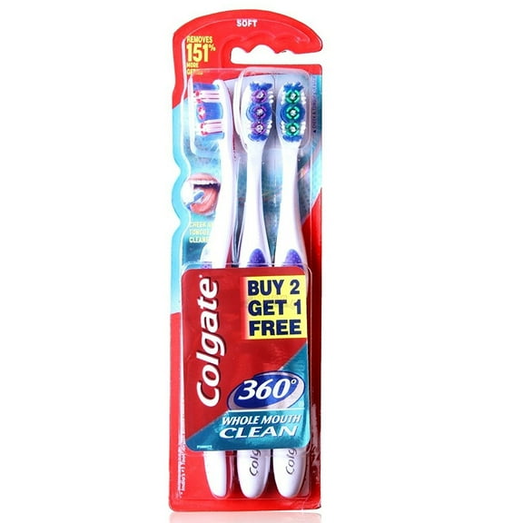 Colgate 360 Whole Mouth Clean Medium Manual Toothbrush Adults