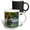 Multicolor, variant on 3drose, Alaska, Lake Clark. Grizzly Bear Stands up in the Water., 11oz Two-tone Black Mug