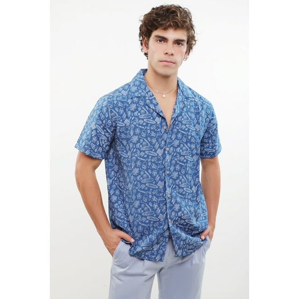 LOB Hombre Camisa Manga Corta LOB Juvenil, Moda
