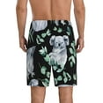 thumbnail image 4 of Lsque Cartoon Koala Bear Mens Sleep Pajama Shorts,Short Pajama Pants, Cotton Ultra-Soft Knit-X-Large, 4 of 9