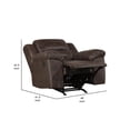 thumbnail image 5 of Henry Manual Rocker Recliner Chair- Pillow Tuft Dark Brown Microfiber, 5 of 6