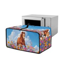 ZIATUBLES Horse Print Toaster Oven Cover Appliance Dust-proof Cover For Kitchen Large Appliance Stain Resistant Countertop Toaster Oven Protection Case, 22.5" x 18.5" x 13"