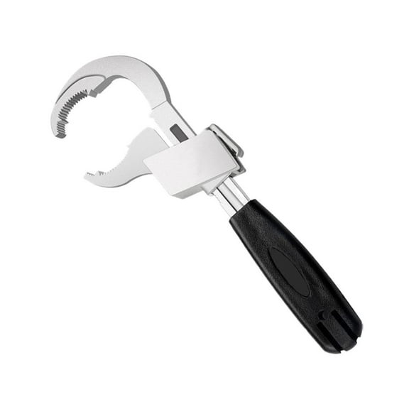 Bathroom Wrench, Adjustable Double-Ended Wrench, Multi-Functional Heads Hand Tool for Water Pipe Repair & Home Accessories, Universal Aluminum Alloy Pipe Tool