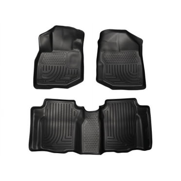 Husky Liners by RealTruck Weatherbeater Floor Mats Fits 2009-2013 Honda Fit Front & 2nd Row, 3-pc Black-98491