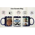 thumbnail image 3 of Printtoo PersonalizedPhotoCollage CoffeeMugBest Uncle Ever Custom Picture Ceramic CupDishwasher & Microwave Safe- 11 Oz -Blue, 3 of 6