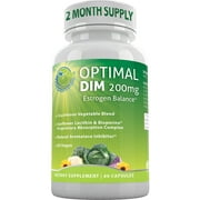 Supplements Studio Optimal DIM (Diindolylmethane) Plus Supplement 200mg, Estrogen Balance, Organic Whole Foods, Sunflower Lecithin/BioPerine, Aromatase Inhibitor, Vegan, 60 DRcaps, 2 Month Supply