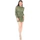 thumbnail image 1 of Vestido Camisero Entallado Devendi Verde Olivo con Botones Devendi Denim Co. 315-78, 1 of 3