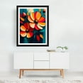 thumbnail image 2 of Vibrant Abstract Blooms - Painting Floral Modern Art Abstract Botanical Flowers Black Framed Wall Art Print 9 x 12 inches, 2 of 3