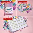 thumbnail image 4 of Cuaderno/agenda tamaño A5 con correa elástica y pegatinas para diario., 4 of 5