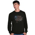 thumbnail image 5 of Country Strong Patriotic America Flag Long Sleeve TShirt Men Women Brisco Brands X, 5 of 6