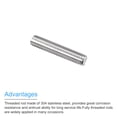 thumbnail image 4 of Unique Bargains Fully Threaded Rod M12 x 60mm 1.75mm Thread Pitch 304 Stainless Steel Right Hand Threaded Rods Bar Studs 5 Pack, 4 of 4
