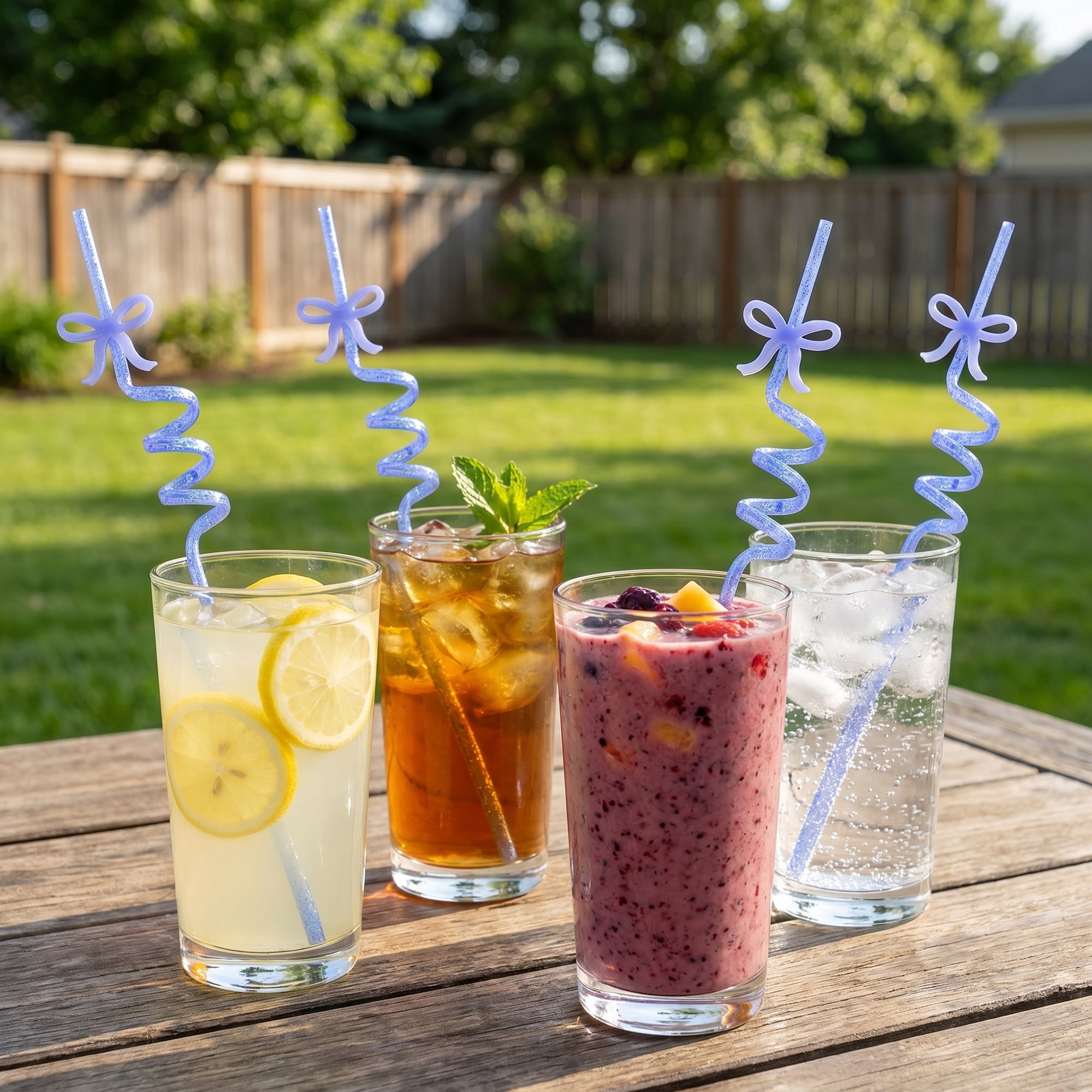 Unique Bargains 10Pcs Reusable Plastic Dishwasher Safe Straws Dark Blue