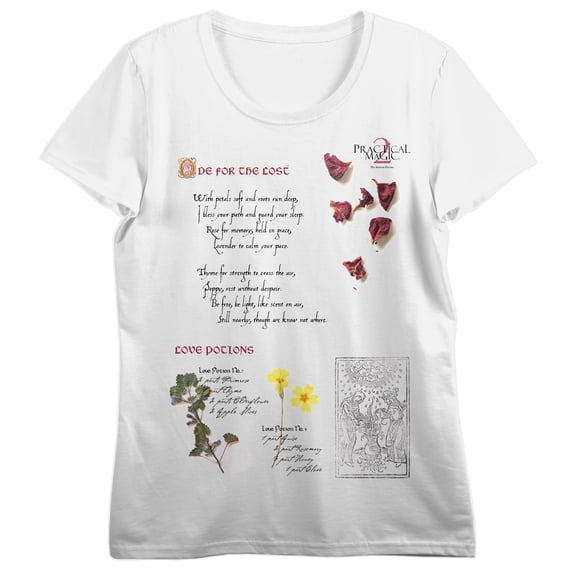 Practical Magic 2 Love Potion Floral Graphic Tee for Women-3XL